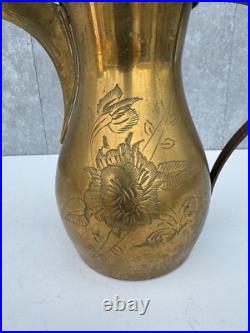 Rare Vintage Islamic Arabic Brass Dallah Coffee Tea Pot Early Piece