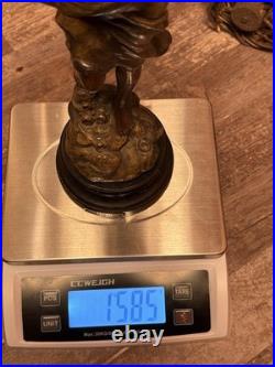 Rare Vintage Metal Art Nouveau Lady Dancer Statue Mélodie Figure Sculpture