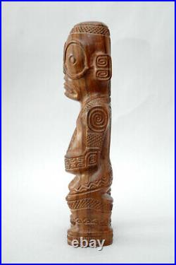 Rare Vintage Wooden Early to Mid 20th Century Marquesan Polynesian Tiki Figure