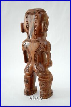 Rare Vintage Wooden Early to Mid 20th Century Marquesan Polynesian Tiki Figure