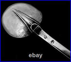 Rare William & Mary English Provincial silver trefid spoon Tiverton c1689
