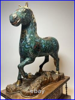 Rare and Antique Chinese cloisonne sculpture with horse early 20th century