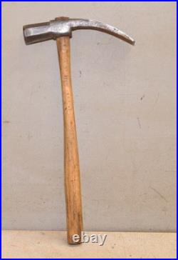 Rare antique 1700's cobblestone paving hammer collectible early stone tool