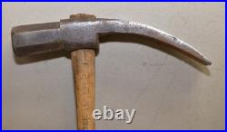 Rare antique 1700's cobblestone paving hammer collectible early stone tool