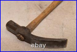 Rare antique 1700's cobblestone paving hammer collectible early stone tool