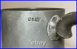 Rare antique 18th century 1700's handmade pewter beer mug stein touch early mark Rare antique 18th century 1700's handmade pewter beer mug stein touch early mark