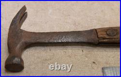 Rare antique Estwing perfect handle hammer early collectible carpentry tool H6