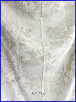 Rare antique French TROUSSEAU floral DAMASK LINEN TABLECLOTH double MPm c1900 Rare antique French TROUSSEAU floral DAMASK LINEN TABLECLOTH double MPm c1900