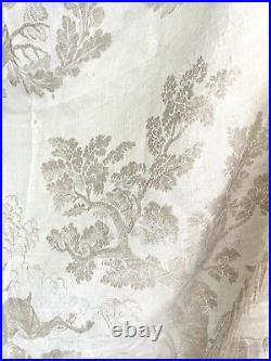Rare antique French TROUSSEAU floral DAMASK LINEN TABLECLOTH double MPm c1900 Rare antique French TROUSSEAU floral DAMASK LINEN TABLECLOTH double MPm c1900
