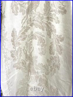 Rare antique French TROUSSEAU floral DAMASK LINEN TABLECLOTH double MPm c1900 Rare antique French TROUSSEAU floral DAMASK LINEN TABLECLOTH double MPm c1900