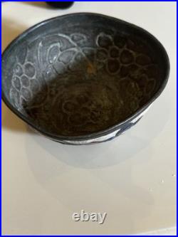 Rare antique Islamic copper and enamel bowl. Early 19C