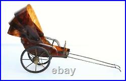 Rare antique Japanese miniature / model of a rickshaw, early 20th century