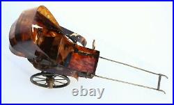 Rare antique Japanese miniature / model of a rickshaw, early 20th century