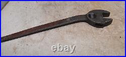 Rare antique adjustable wrench collectible odd railroad mechanics early tool W3