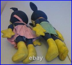 Rare antique all cloth MICKEY & MINNIE MOUSE DOLLS 10 PAIR early vintage Disney