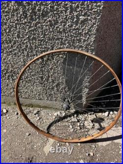 Rare antique constrictor wooden bicycle wheel
