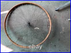 Rare antique constrictor wooden bicycle wheel