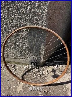 Rare antique constrictor wooden bicycle wheel