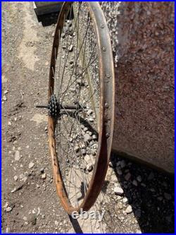 Rare antique constrictor wooden bicycle wheel Rare antique constrictor wooden bicycle wheel