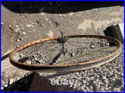 Rare antique constrictor wooden bicycle wheel