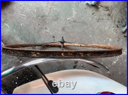 Rare antique constrictor wooden bicycle wheel