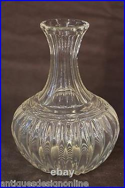 Rare antique early 18th century wine carafe cut glass bottle Georgian decanter