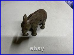 Rare antique early 1900's cast iron figural elephant still coin money bank