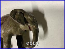 Rare antique early 1900's cast iron figural elephant still coin money bank