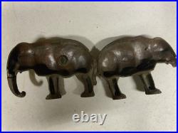 Rare antique early 1900's cast iron figural elephant still coin money bank