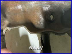 Rare antique early 1900's cast iron figural elephant still coin money bank