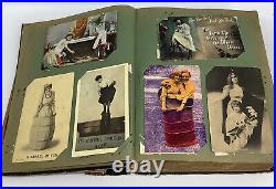 Rare antique early 1900s romance postcards RPPC album 360 total Topographical