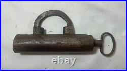 Rare antique early 19th century American forged steel door lock mechanism 1800's
