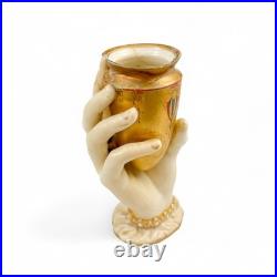 Rare antique early Victorian Royal Worcester Mrs Hadley's Hand figurine 1865