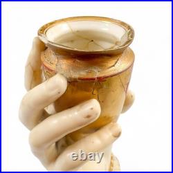 Rare antique early Victorian Royal Worcester Mrs Hadley's Hand figurine 1865