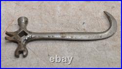 Rare antique early multi tool hammer hook wrench collectible vintage implement Rare antique early multi tool hammer hook wrench collectible vintage implement