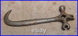 Rare antique early multi tool hammer hook wrench collectible vintage implement Rare antique early multi tool hammer hook wrench collectible vintage implement