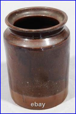 Rare antique redware oyster jar early 19th century tobacco pickling butter jelly