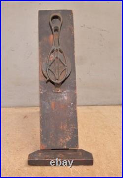 Rare antique shoe shine box patent June 22 1880 cast iron & wood tool early