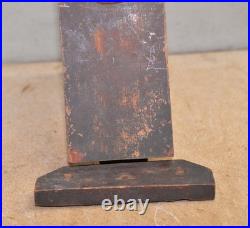 Rare antique shoe shine box patent June 22 1880 cast iron & wood tool early