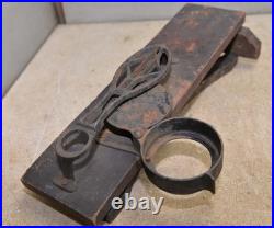 Rare antique shoe shine box patent June 22 1880 cast iron & wood tool early