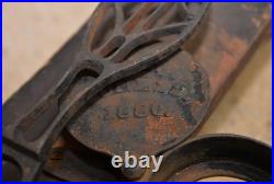 Rare antique shoe shine box patent June 22 1880 cast iron & wood tool early