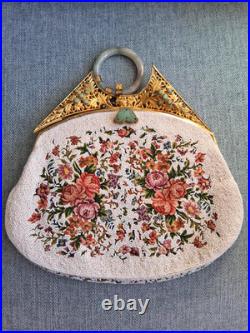 Rare & beautiful early 20thC Chinese embroidered handbag