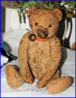 Rare early 1900 Sweet Steiff Teddy Bear with his pre war Button 12 tall