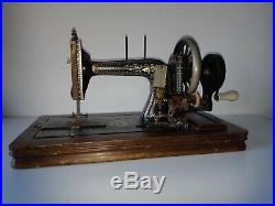 Rare early 1900's Adolf Knoch Sewing machine mother of pearl inlay