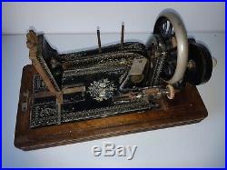 Rare early 1900's Adolf Knoch Sewing machine mother of pearl inlay