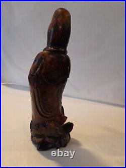 Rare early 19th century Chinese carved wood figure of Guanyin c1800-1820 Rare early 19th century Chinese carved wood figure of Guanyin c1800-1820