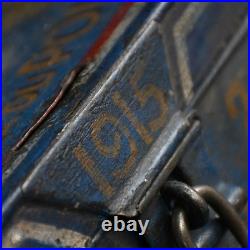 Rare early 20th century French tin metal soldier's family's donation box