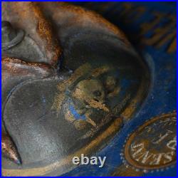 Rare early 20th century French tin metal soldier's family's donation box