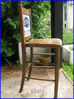 Rare early 20th century Grocers Shop Elm & Enamel Advertising Restu Chair