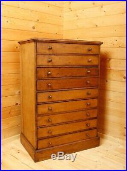 Rare early 20th century antique post office pine chest of drawers